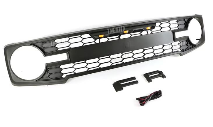 Raptor style grille with integrated LEDs for the 2022 and newer Ford Bronco