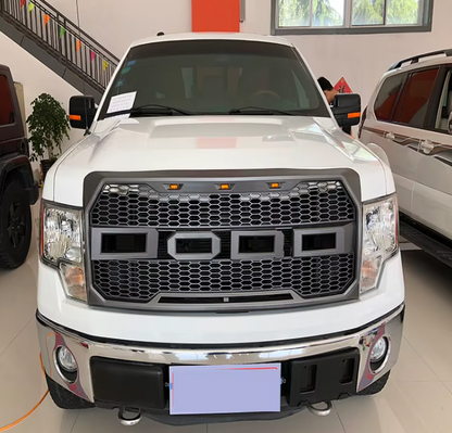 Raptor style grille with LEDs for the 2009 to 2014 Ford F-150