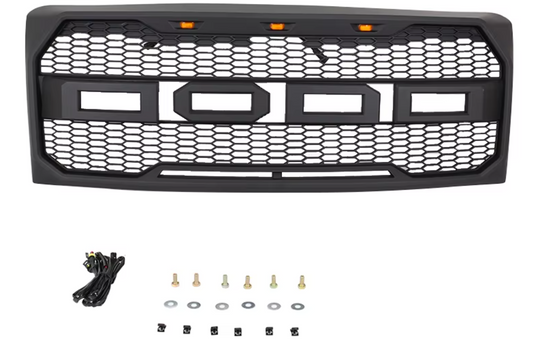 Raptor style grille with LEDs for the 2009 to 2014 Ford F-150