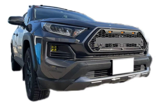 Mesh grille with amber LEDs for the 2019 to 2025 Toyota RAV4 Trail, Adventure and TRD Off-Road