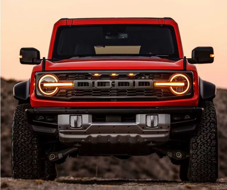 Raptor style grille with integrated LEDs for the 2022 and newer Ford Bronco