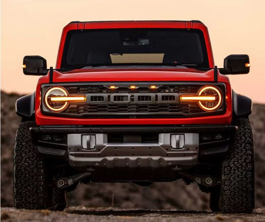 Raptor style grille with integrated LEDs for the 2022 and newer Ford Bronco