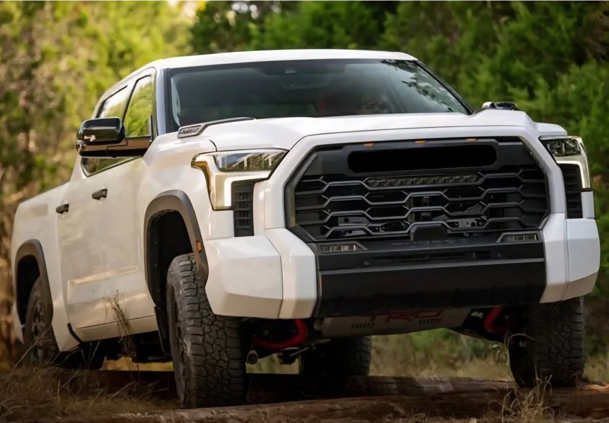 2022+ Toyota Tundra TRD PRO style grille with Raptor lights and LED light bar